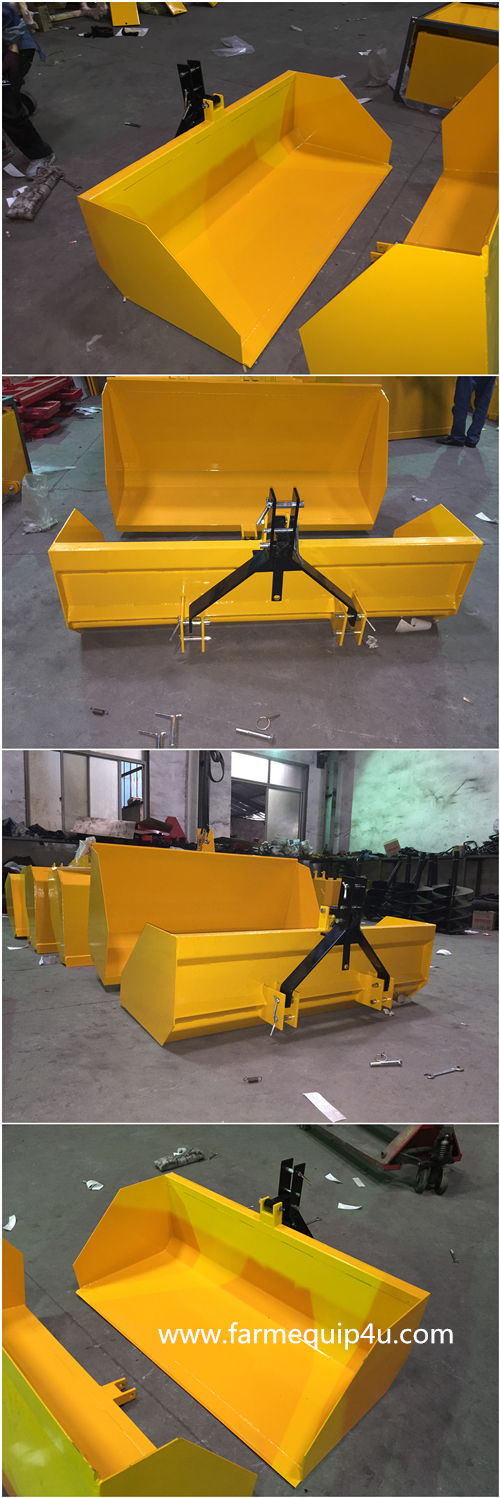TSCP Tractor 3 Point Tipping Trip Scoop; Farm Transport Box For