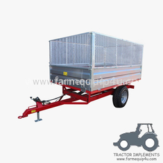 China Dump Trailer With Higher Wire Mesh Panels ;Farm Machinery ;Tractor Trailer For Hobby Farm supplier