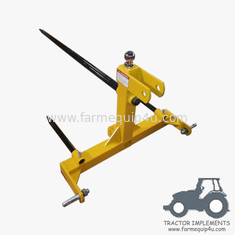 China BSH -3 Point Bale Spear Cat.1 With Hitch Move; Heavy Duty Spears For Farm Hay Moving supplier