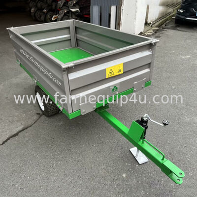 Tractor Tow Behind 2 Wheel Hydraulic Tipper Trailer 0.5ton 500kgs proveedor