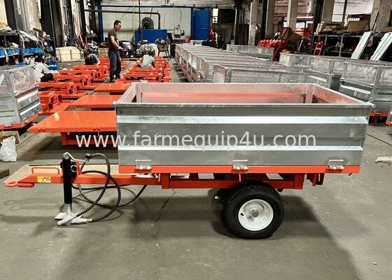 Tractor Tow Behind 2 Wheel Hydraulic Tipper Trailer 0.5ton 500kgs proveedor